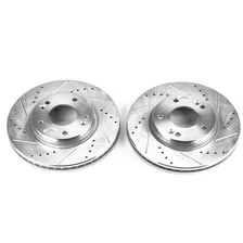 Front DRILLEDSLOTTED ROTOR PAIR for Hyundai Santa Fe image 2
