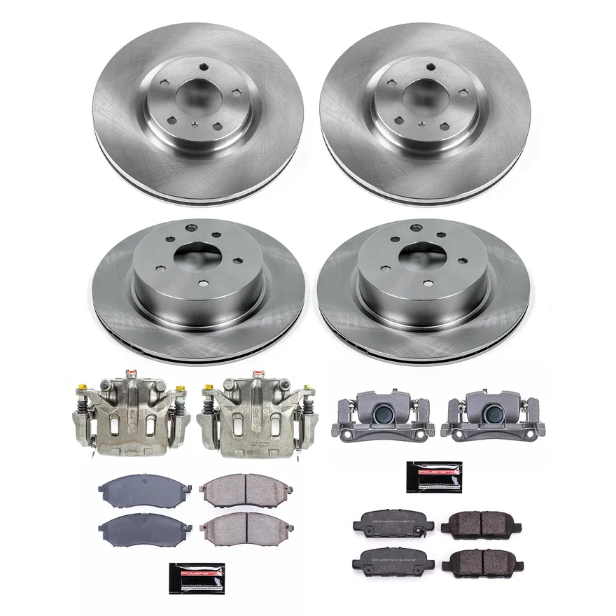 PowerStop KCOE8060A, Front and Rear AUTOSPECIALTY KIT W/CALS for INFINITI