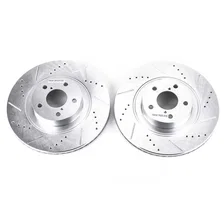 Front DRILLEDSLOTTED ROTOR PAIR image 2