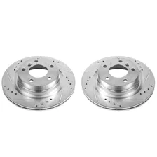 Rear DRILLEDSLOTTED ROTOR PAIR for BMW image 2