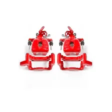 Rear RED CALIPER PAIR W/BRKT image 2