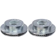 Front DRILLEDSLOTTED ROTOR PAIR image 2
