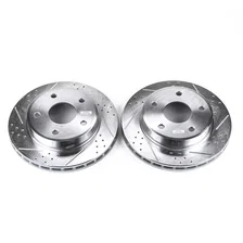 Front DRILLEDSLOTTED ROTOR PAIR image 2