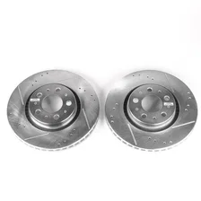 Front DRILLEDSLOTTED ROTOR PAIR for Volvo image 2