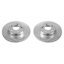 Rear DRILLEDSLOTTED ROTOR PAIR for Mercedes-Benz image 2