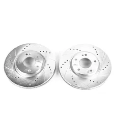 Front DRILLEDSLOTTED ROTOR PAIR image 2