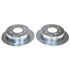 Rear DRILLEDSLOTTED ROTOR PAIR image 2