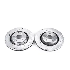 Front DRILLEDSLOTTED ROTOR PAIR for Toyota Venza image 2