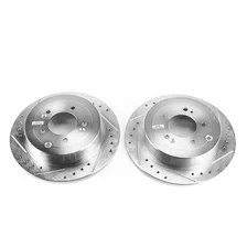 Rear DRILLEDSLOTTED ROTOR PAIR image 2