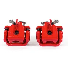 Rear RED CALIPER PAIR W/BRKT image 2