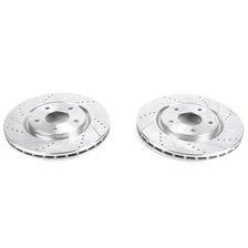 Front DRILLEDSLOTTED ROTOR PAIR image 2