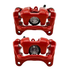 Rear RED CALIPER PAIR W/BRKT image 2