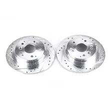 Rear DRILLEDSLOTTED ROTOR PAIR image 2