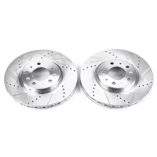 Front DRILLEDSLOTTED ROTOR PAIR image 2