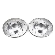 Front DRILLEDSLOTTED ROTOR PAIR for Acura CL image 2