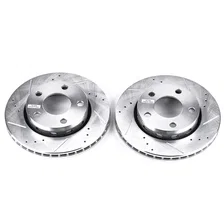 Rear DRILLEDSLOTTED ROTOR PAIR for Audi S4 image 2