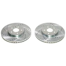 Front DRILLEDSLOTTED ROTOR PAIR image 2