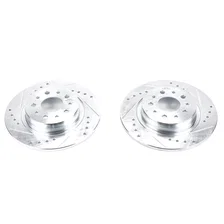 Rear DRILLEDSLOTTED ROTOR PAIR for Fiat 500L image 2