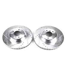 Front DRILLEDSLOTTED ROTOR PAIR for BMW image 2