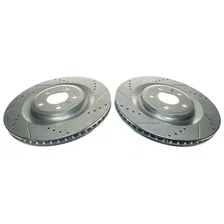 Rear DRILLEDSLOTTED ROTOR PAIR image 2