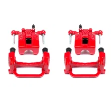 Rear RED CALIPER PAIR W/BRKT image 2
