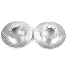 Front DRILLEDSLOTTED ROTOR PAIR for Porsche image 2