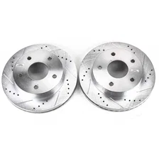 Front DRILLEDSLOTTED ROTOR PAIR for Dodge Ram 1500 image 2