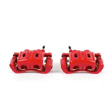 Front RED CALIPER PAIR W/BRKT image 2