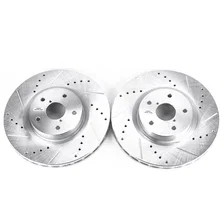 Front DRILLEDSLOTTED ROTOR PAIR for Subaru image 2