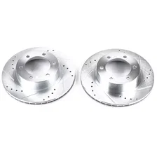 Front DRILLEDSLOTTED ROTOR PAIR for Toyota image 2