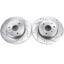 Front DRILLEDSLOTTED ROTOR PAIR for Smart Fortwo image 2