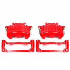 Front RED CALIPER PAIR W/BRKT image 2