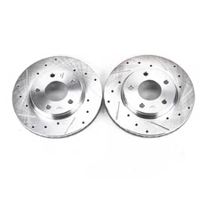 Front DRILLEDSLOTTED ROTOR PAIR image 2