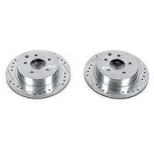 Rear DRILLEDSLOTTED ROTOR PAIR for INFINITI image 2