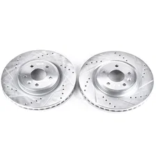 Front DRILLEDSLOTTED ROTOR PAIR image 2