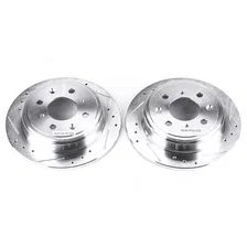 Rear DRILLEDSLOTTED ROTOR PAIR image 2