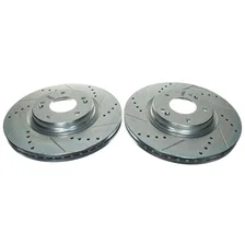 Front DRILLEDSLOTTED ROTOR PAIR image 2