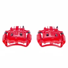 Rear RED CALIPER PAIR W/BRKT for Ford image 2