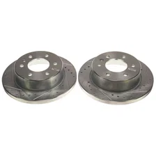 Rear DRILLEDSLOTTED ROTOR PAIR image 2