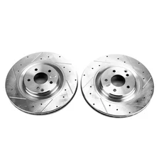 Front DRILLEDSLOTTED ROTOR PAIR for Mercedes-Benz image 2