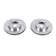 Front DRILLEDSLOTTED ROTOR PAIR for Kia Sorento image 2