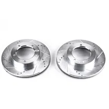 Front DRILLEDSLOTTED ROTOR PAIR image 2