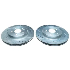 Rear DRILLEDSLOTTED ROTOR PAIR for Chevrolet Corvette image 2