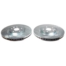 Front DRILLEDSLOTTED ROTOR PAIR for Subaru Ascent image 2