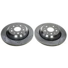 Rear DRILLEDSLOTTED ROTOR PAIR for Jeep image 2