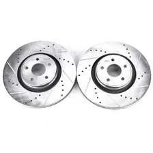 Front DRILLEDSLOTTED ROTOR PAIR image 2