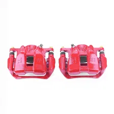 Front RED CALIPER PAIR W/BRKT for Honda image 2