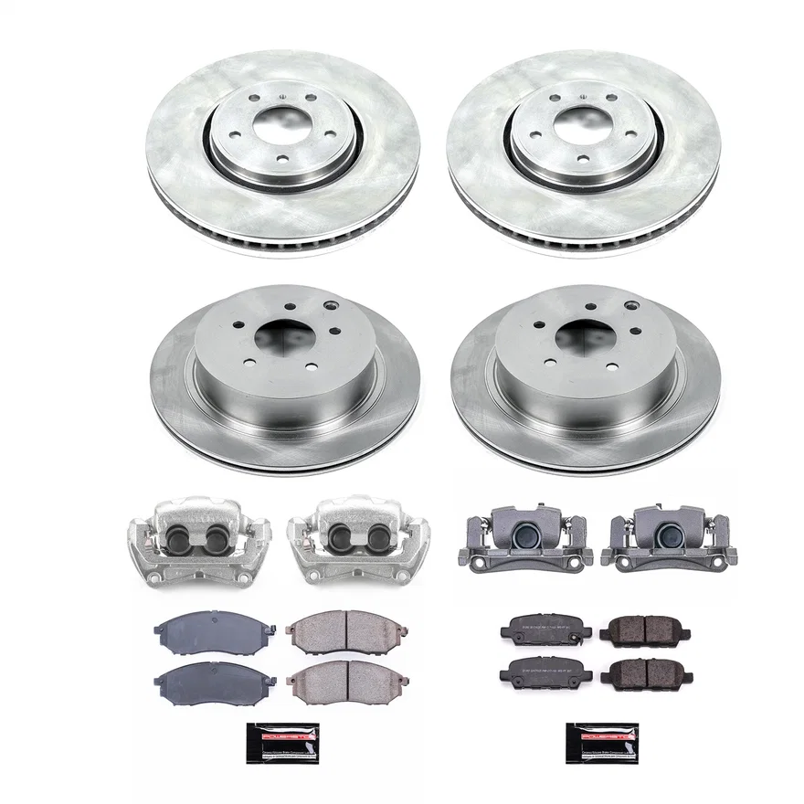 PowerStop KCOE8878, Front and Rear AUTOSPECIALTY KIT W/CALS for INFINITI