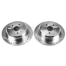 Rear DRILLEDSLOTTED ROTOR PAIR for Toyota Celica image 2