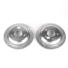 Rear DRILLEDSLOTTED ROTOR PAIR for Chevrolet image 2